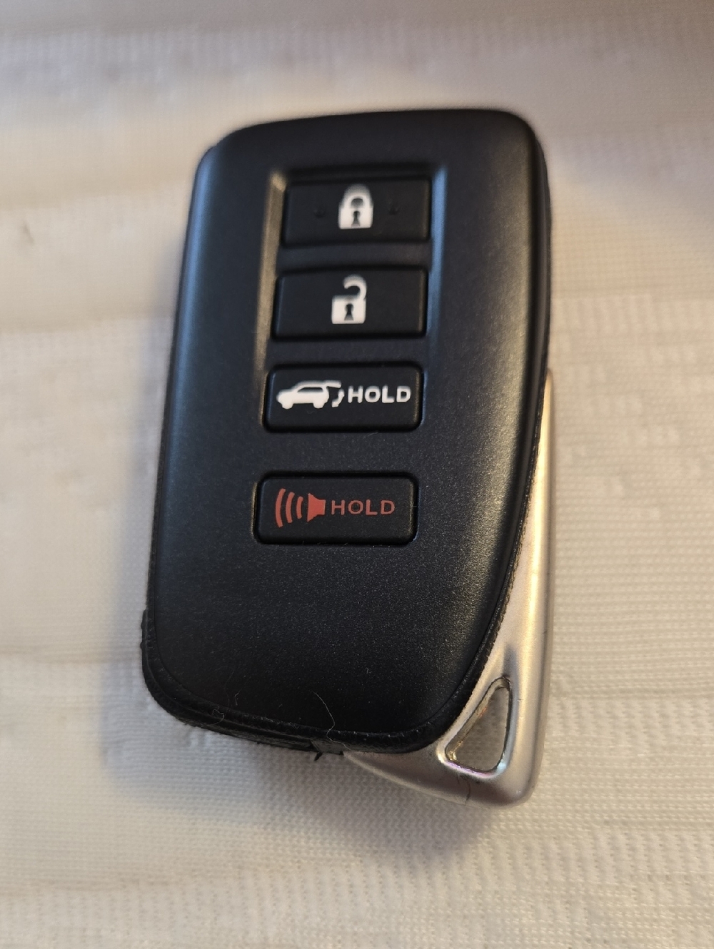Black Key Fob Remote with Silver Trim - Car Key Replacement